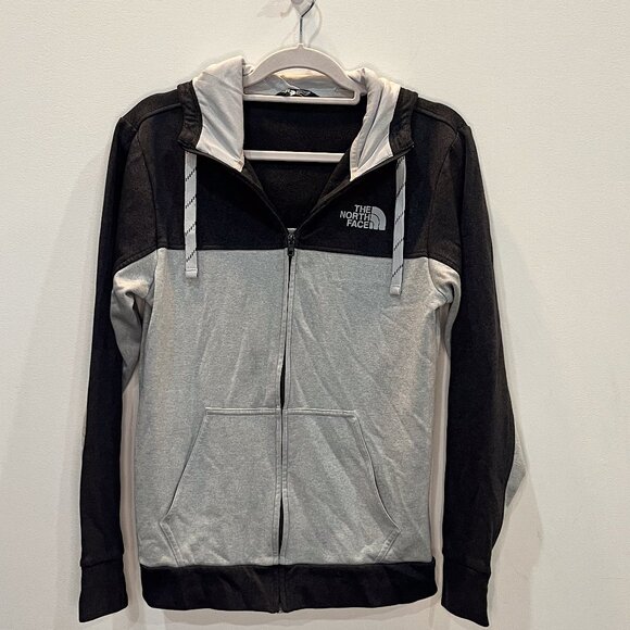 The North Face Men's Lightweight Full Zip Hooded Jacket Size S Black and Gray - Picture 1 of 4